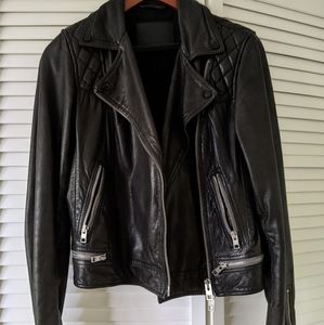 All Saints Black leather jacket (Conroy style)